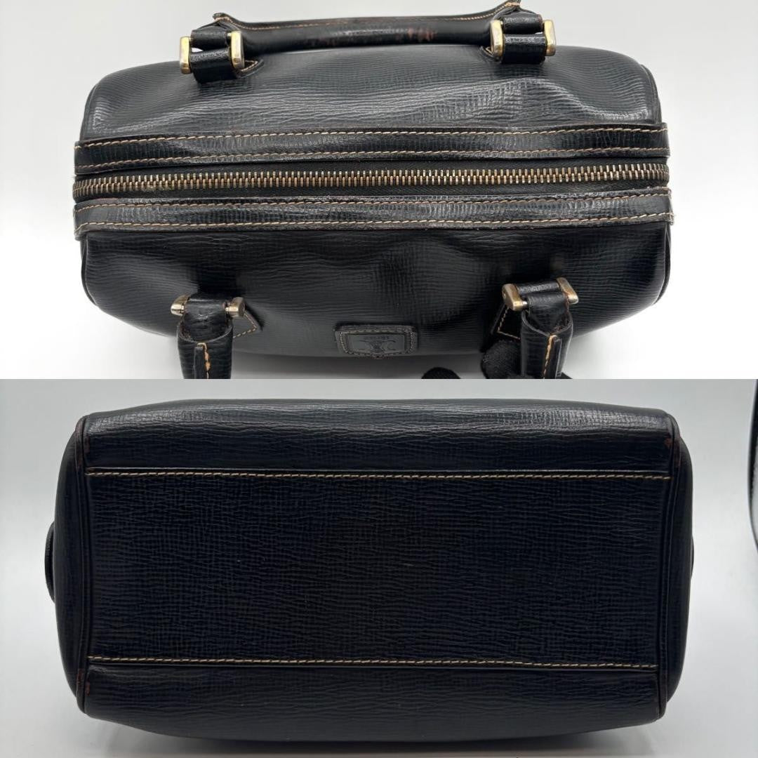 CELINE Hand Bag Tote Purse Mini Boston Bag Macadam Black Authentic