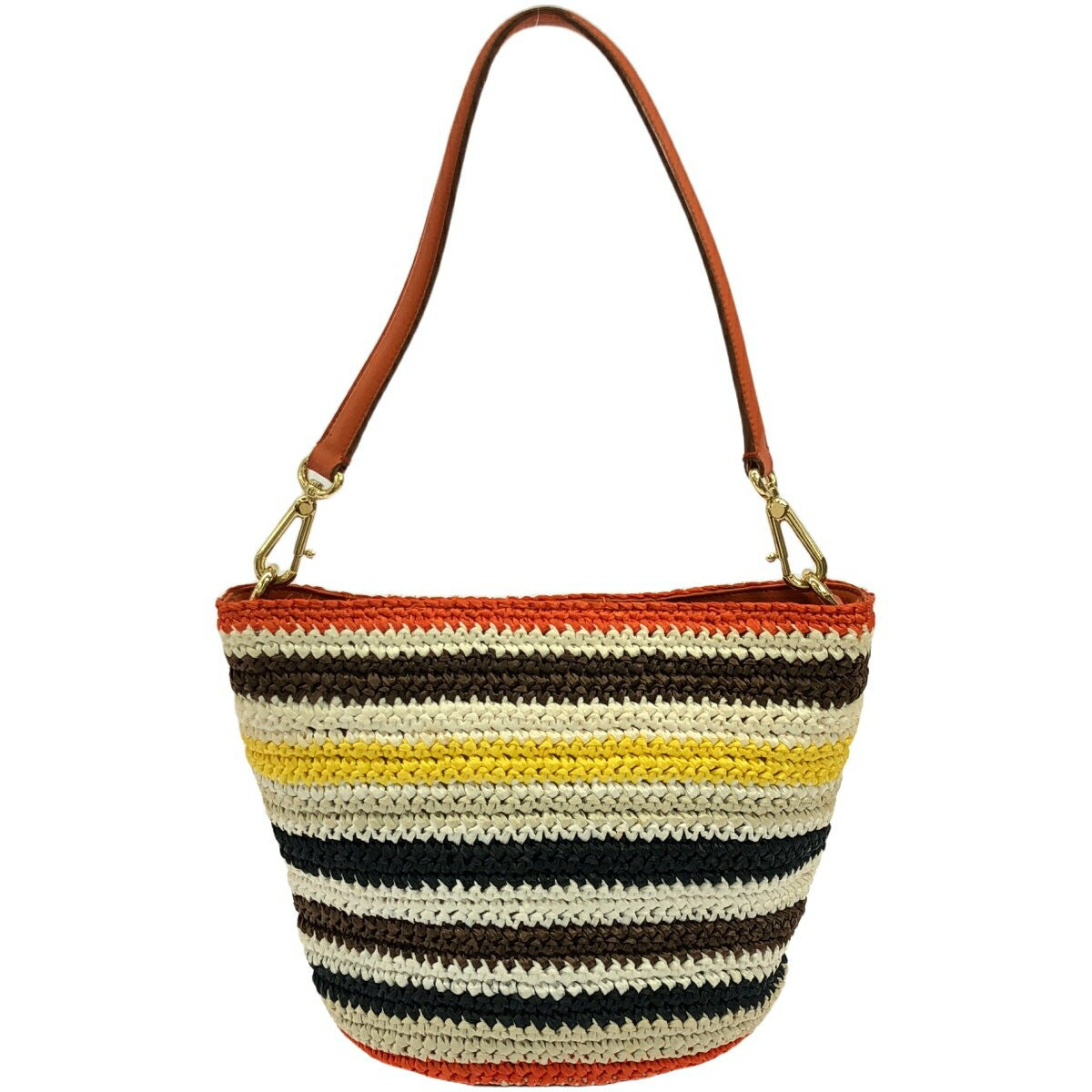 Dolce & Gabbana Shoulder Bag Purse Basket Bag Multicolor Authentic
