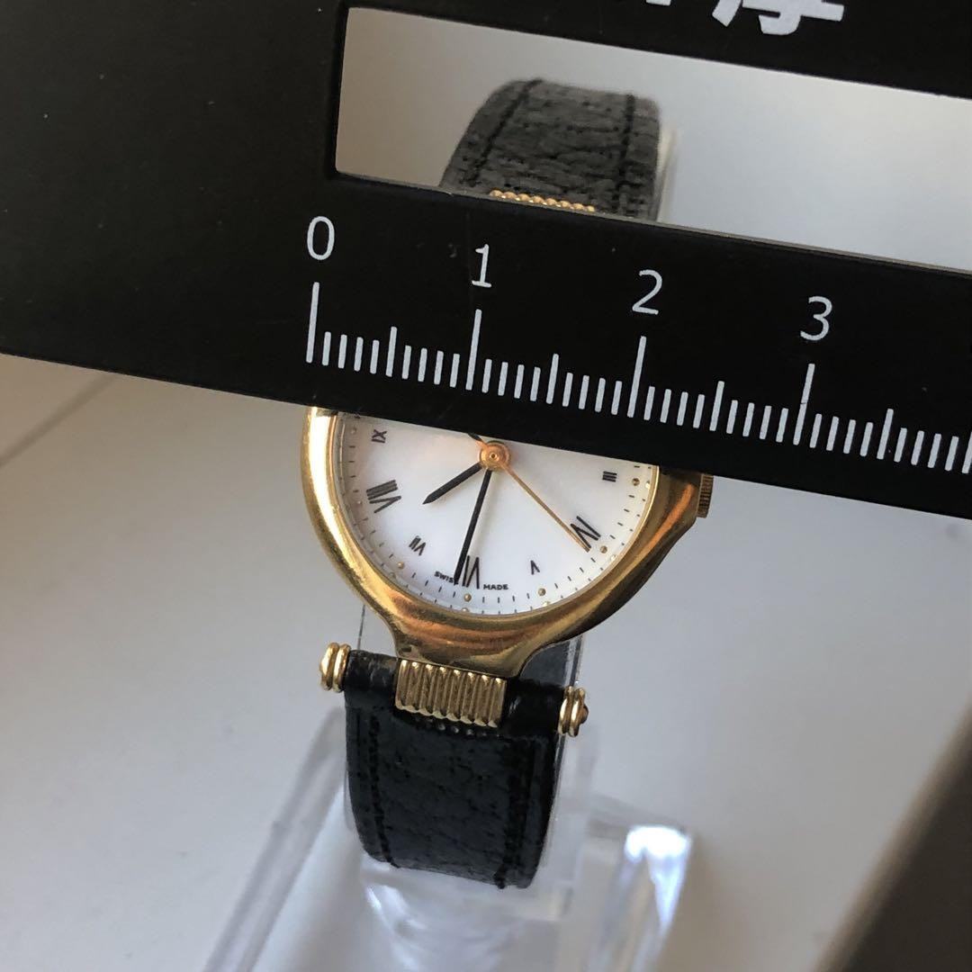 Christian Dior Watch Wristwatch Logo Gold Black Women's Authentic