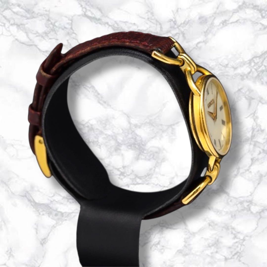 GUCCI 6000.2.L Quartz Watch Wristwatch Gold Women's Authentic