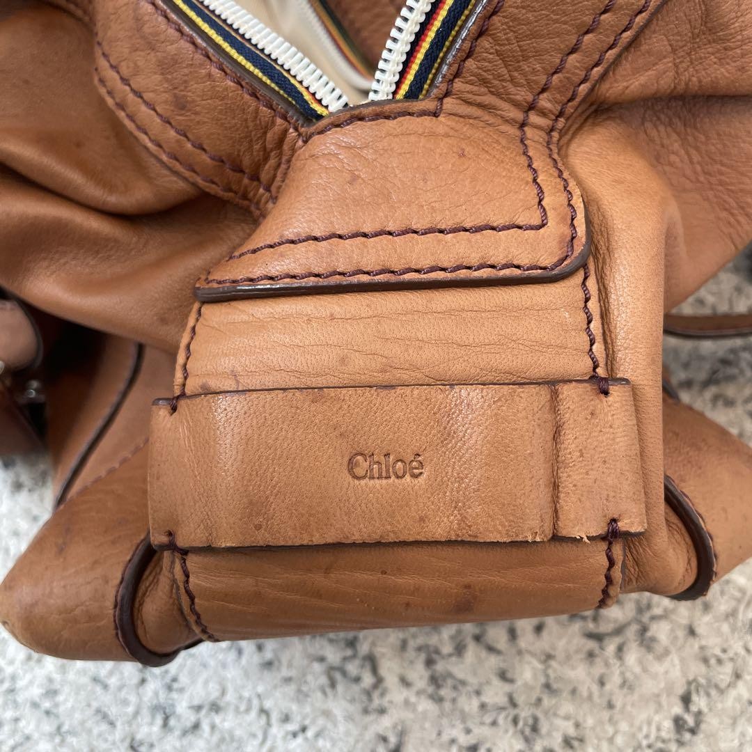 Chloe Hand Bag Tote Purse Leather Brown Authentic