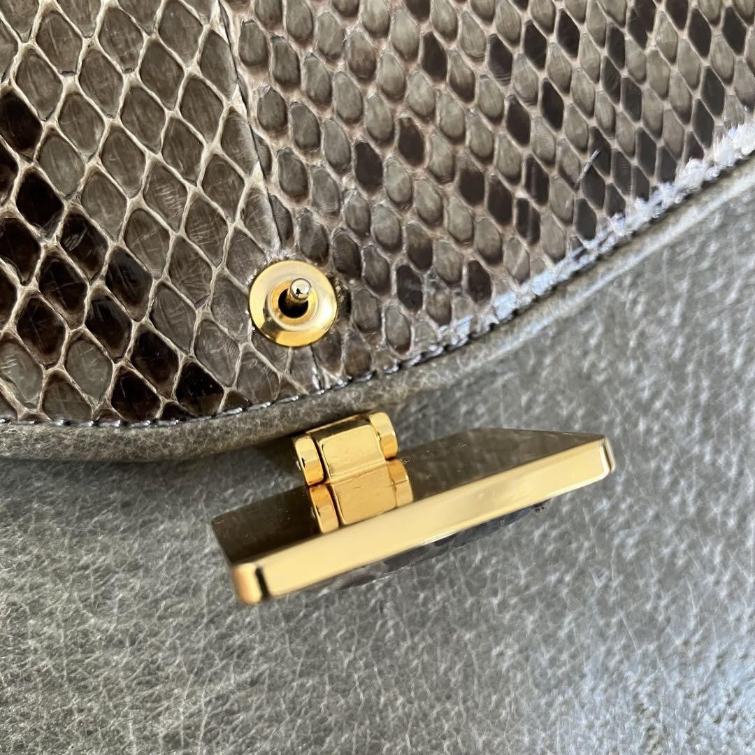 Valentino Garavani Shoulder Bag Purse Gray Authentic