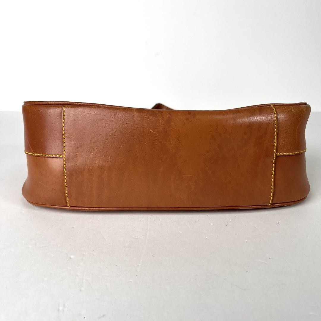 PRADA Shoulder Bag Purse Leather Brown Authentic
