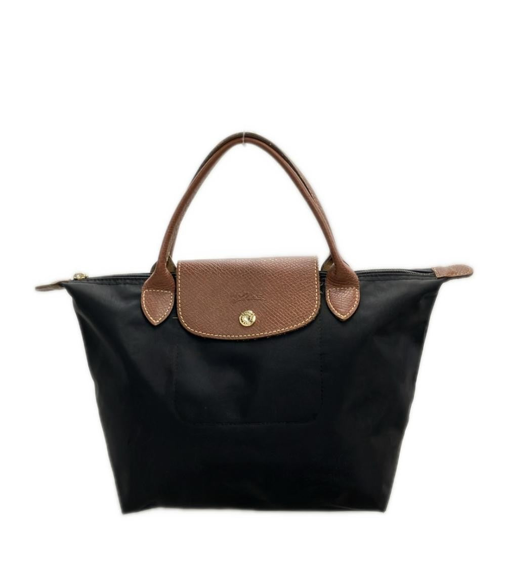 Longchamp Hand Bag Tote Purse Le Pliage Black Authentic