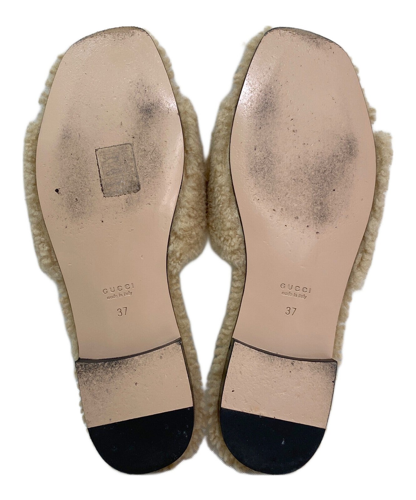 GUCCI Sandals Shoes Interlocking G EU 37 US 7 Beige Authentic