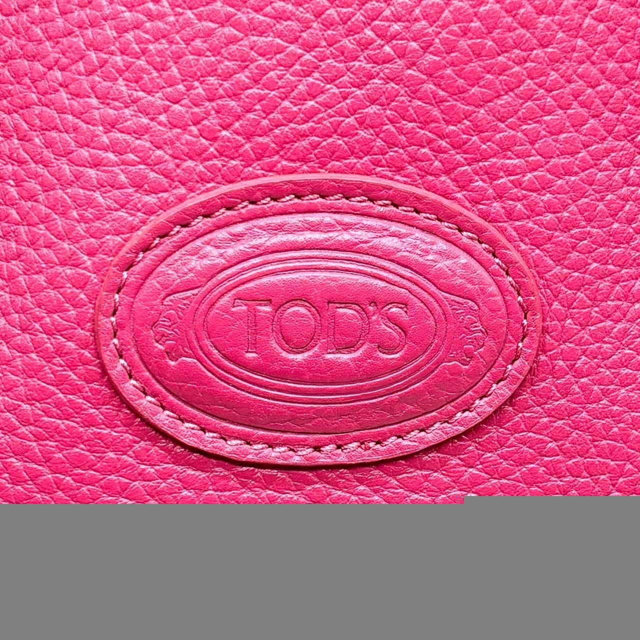 TOD'S Hand Bag Tote Purse Leather Pink Authentic