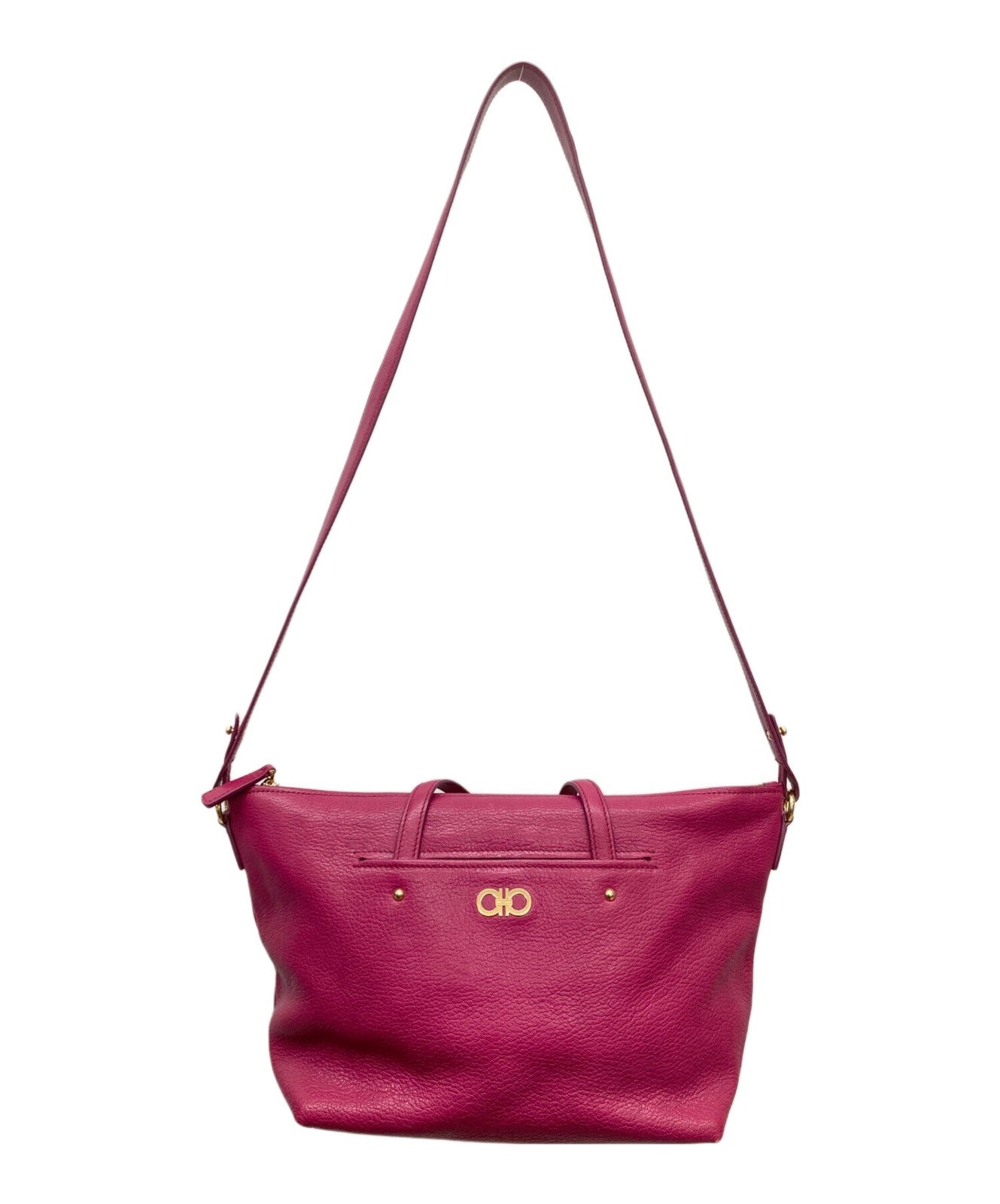 Salvatore Ferragamo handbag Tote Purse Pink convertible Authentic Women's Used