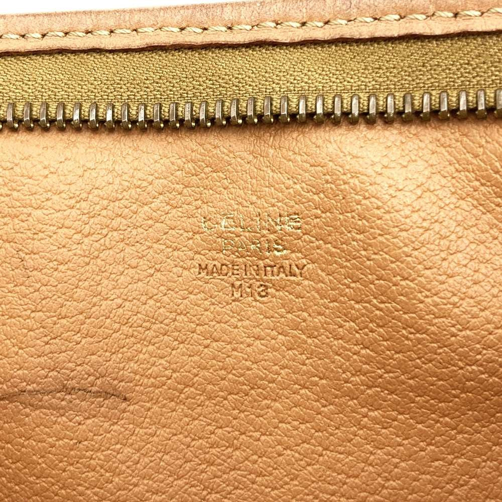 CELINE Clutch Bag Second Bag Macadam PVC Leather Brown Authentic