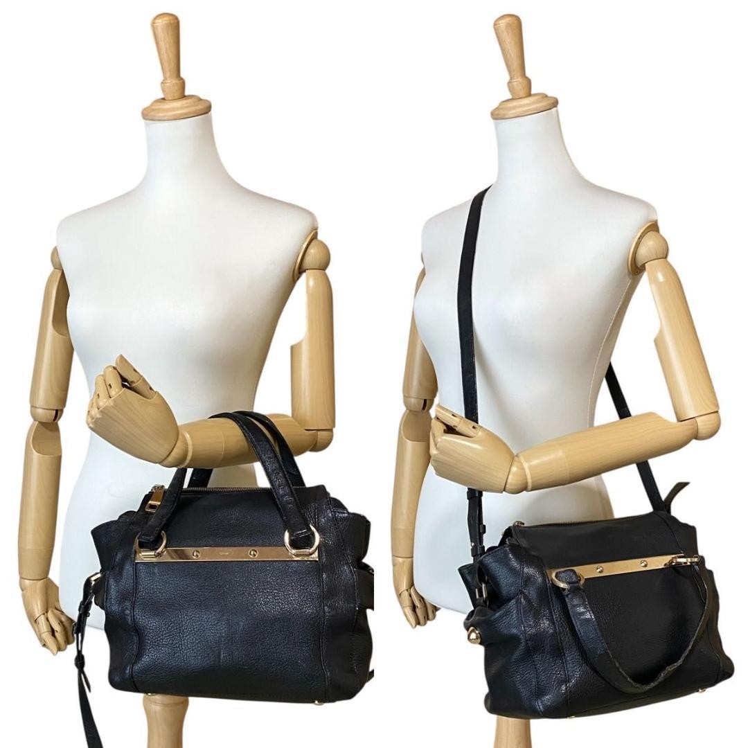 Chloe Hand Shoulder Bag Tote Purse 2way Leather Authentic