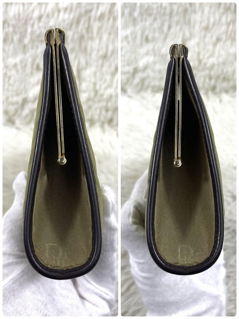 Christian Dior Clutch Bag Second Bag Trotter Nylon Khaki Authentic