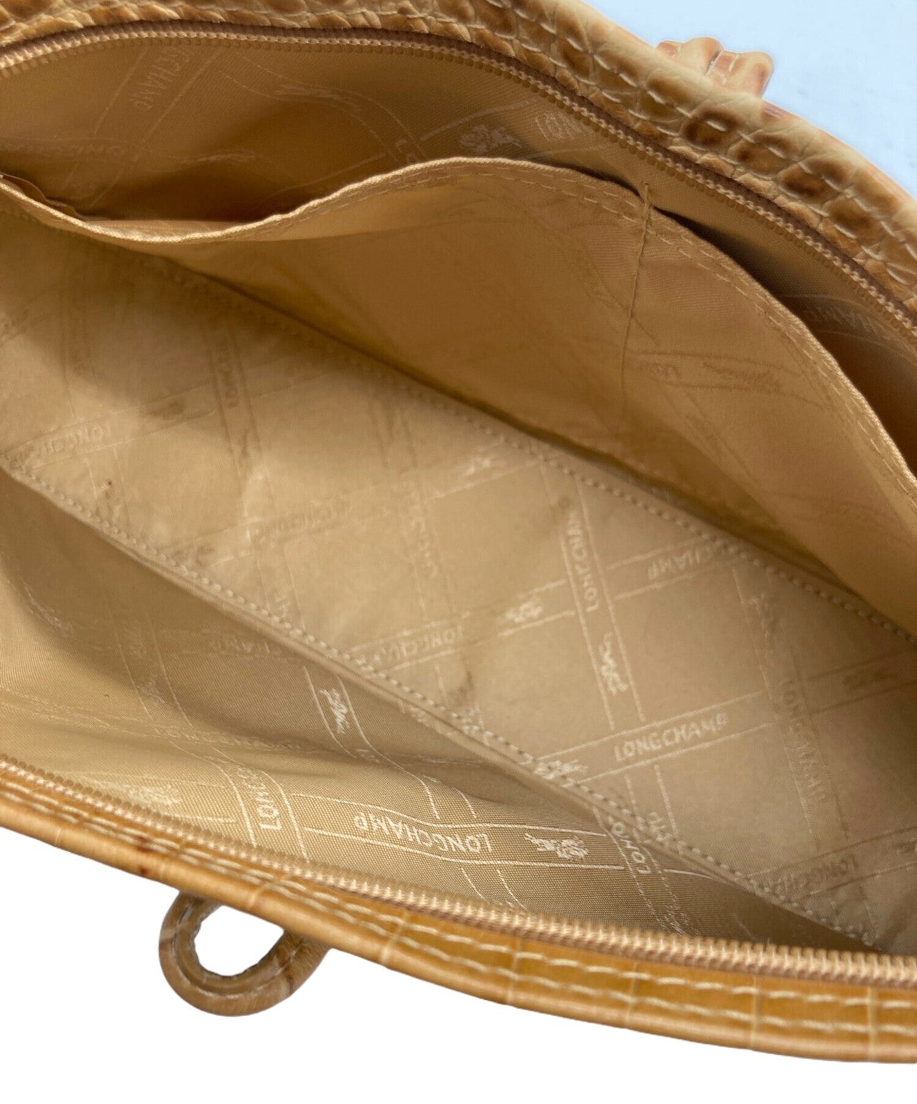 Longchamp Shoulder Bag Purse Yellow Authentic