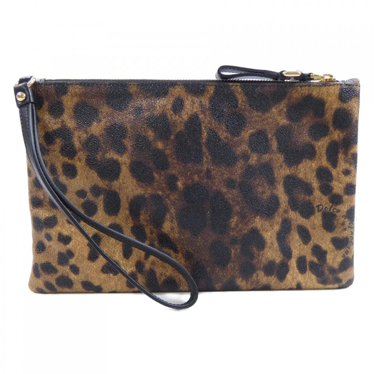 Dolce & Gabbana Bag Purse Leopard Black Brown Authentic