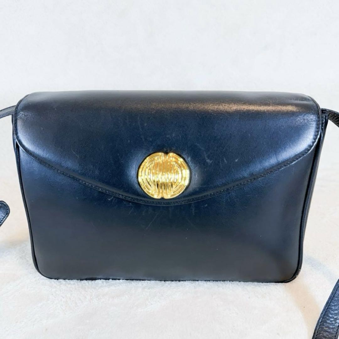 GIVENCHY Shoulder Bag Purse Leather Black Authentic