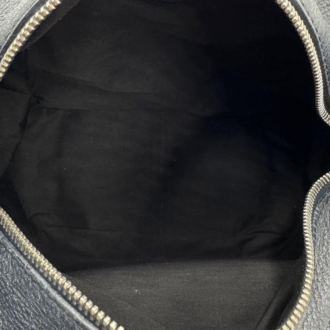 TOD'S Hand Bag Tote Purse Leather Navy Authentic