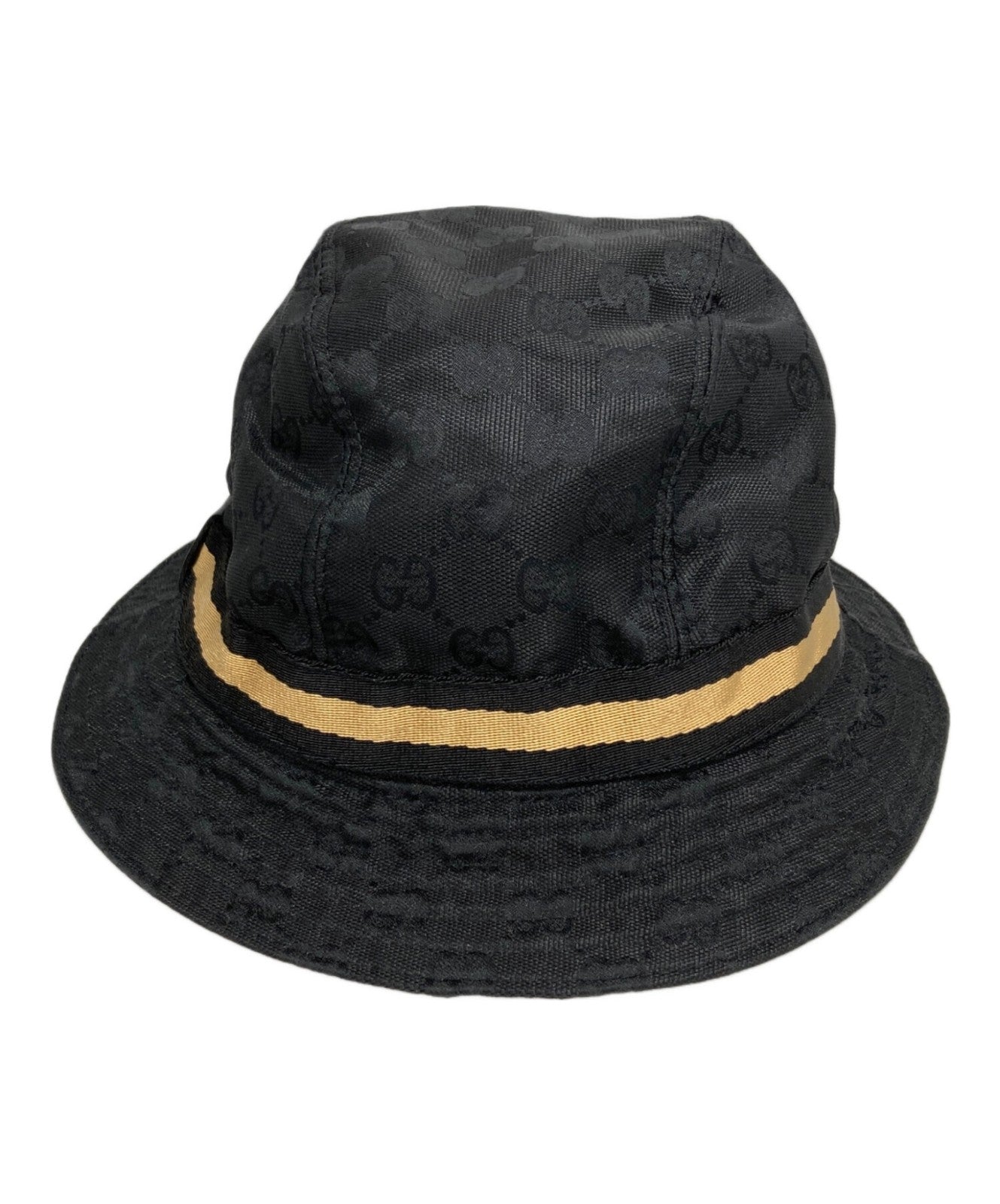 Gucci Bucket Hat GG Canvas Sherry Line Black Men's Authentic