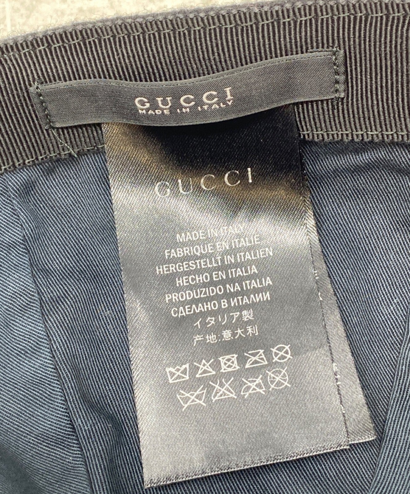 Gucci Hat Cap Baseball Cap GG Black Unisex Authentic