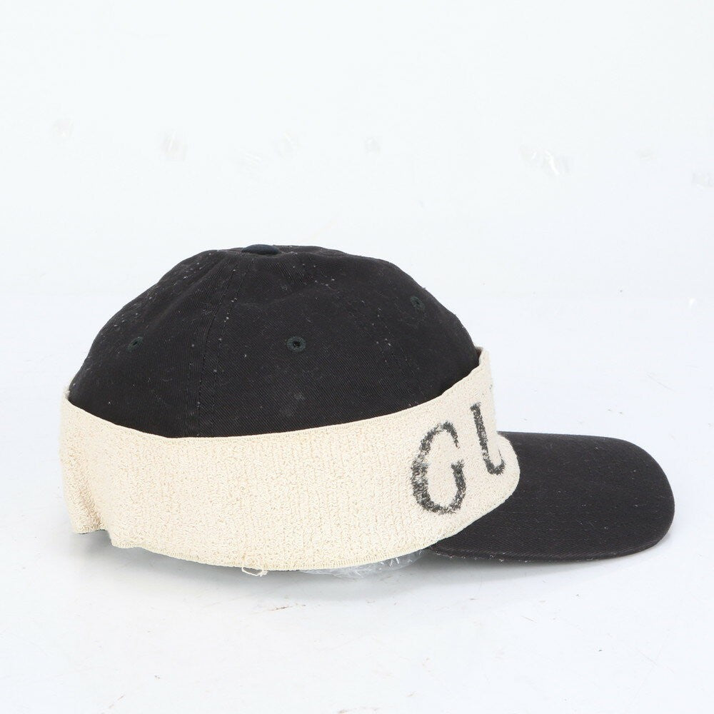 Gucci Hat Cap Baseball Cap Logo Headband Black Beige Unisex Size L Authentic