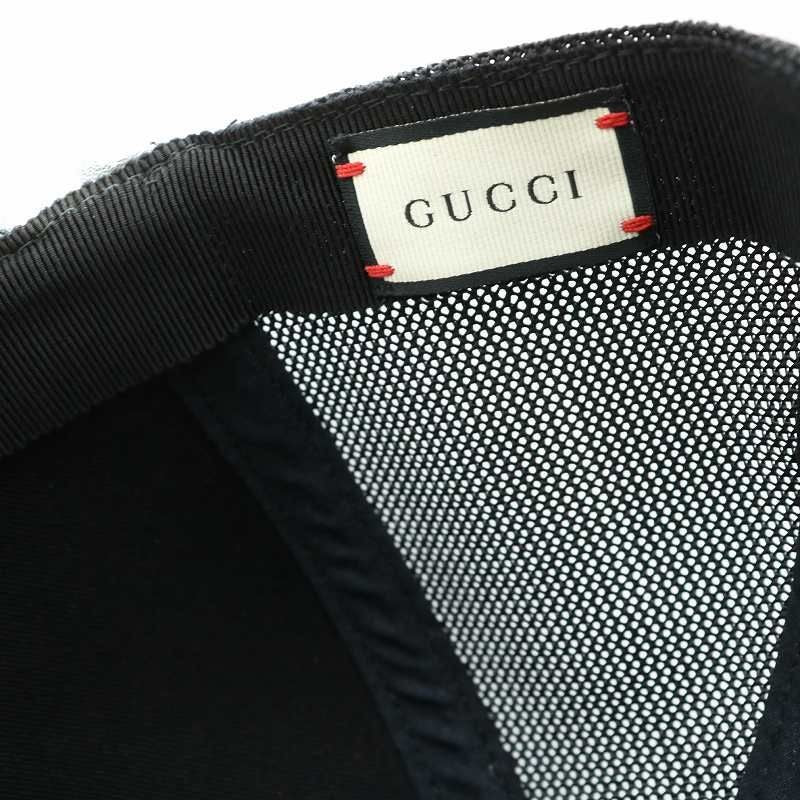 Gucci Sega Hat Cap Baseball Cap Star Black Gold Size S Men's Authentic