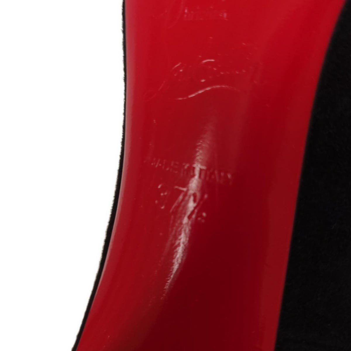 Christian Louboutin Boots Shoes EU 37.5 US 7.5 Suede Black Authentic