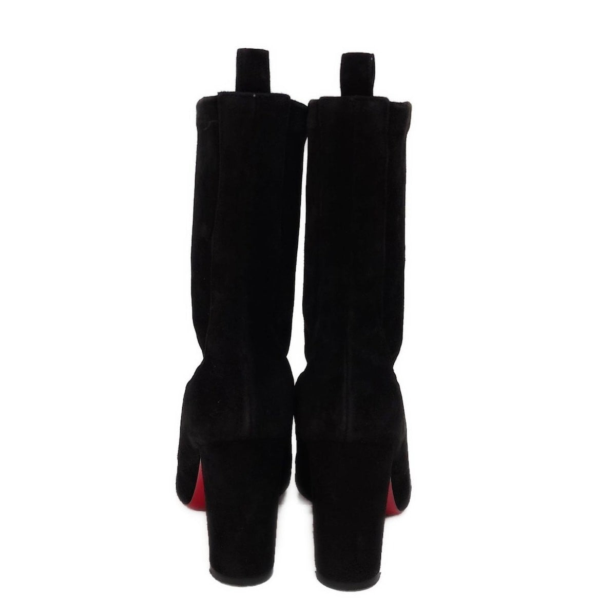 Christian Louboutin Boots Shoes EU 37.5 US 7.5 Suede Black Authentic
