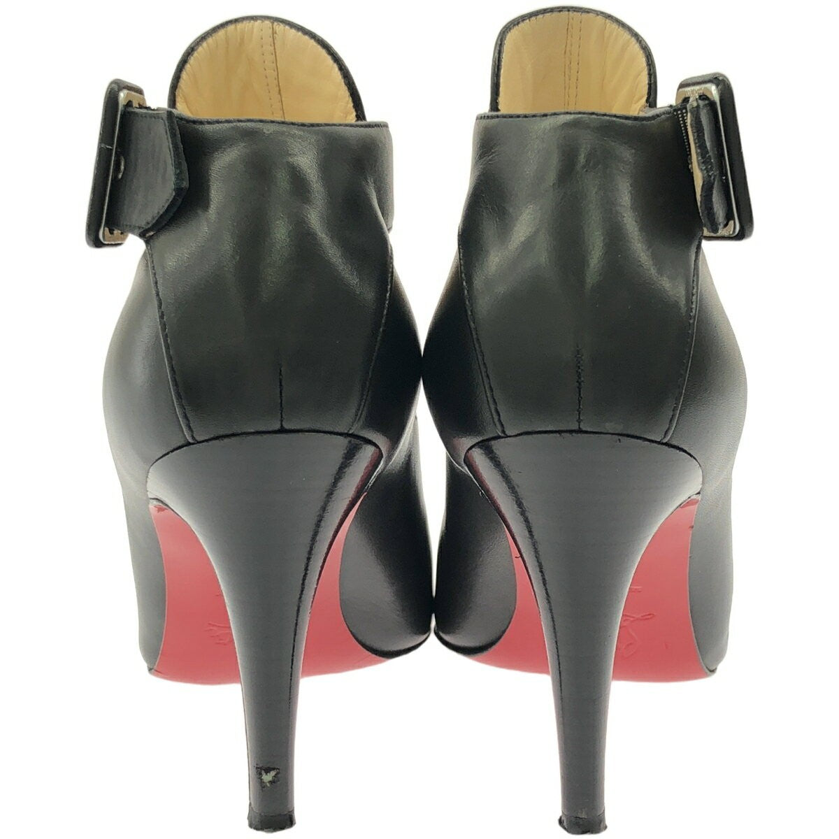 Christian Louboutin Short Boots Bootie Shoes EU 36 US 6 Black Authentic