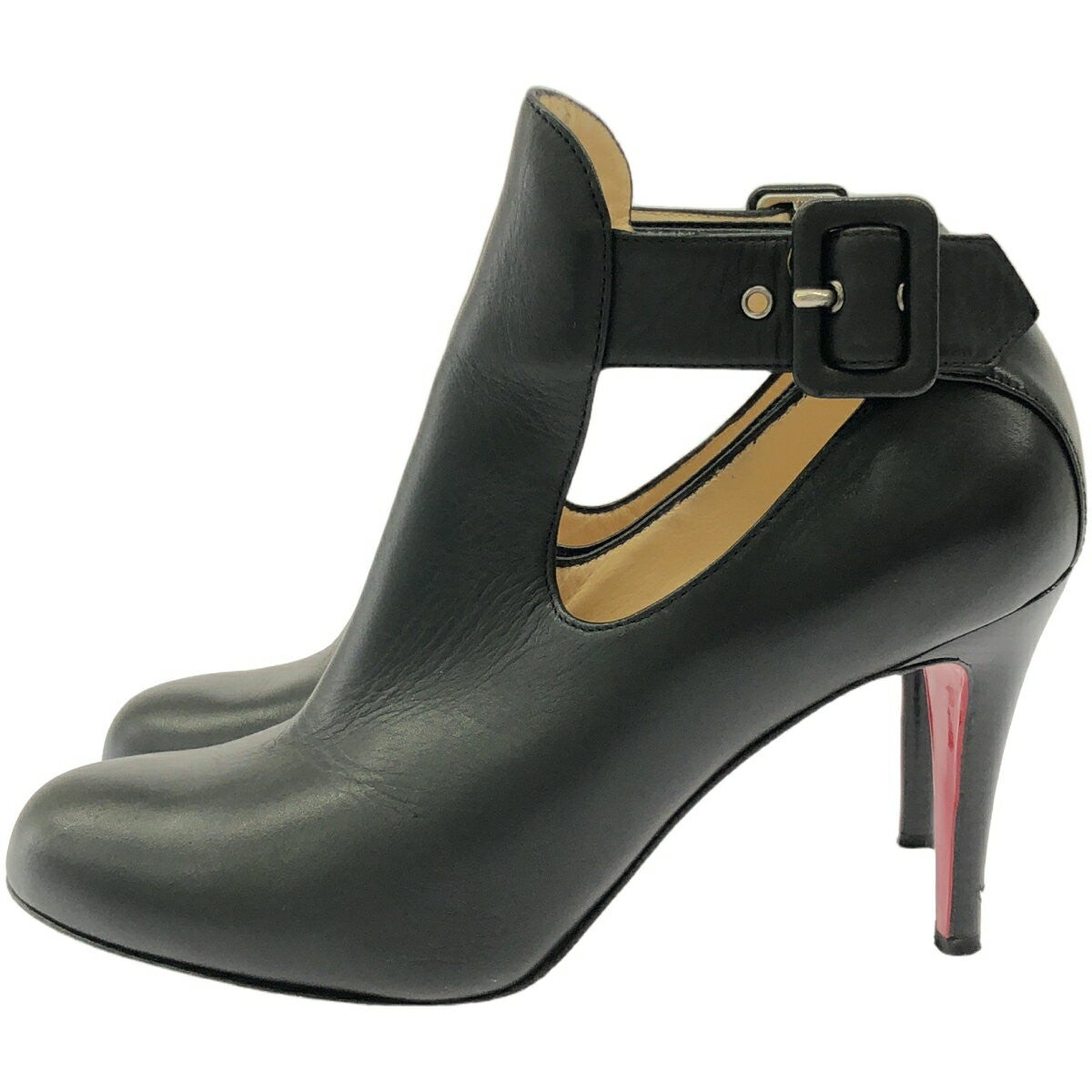 Christian Louboutin Short Boots Bootie Shoes EU 36 US 6 Black Authentic