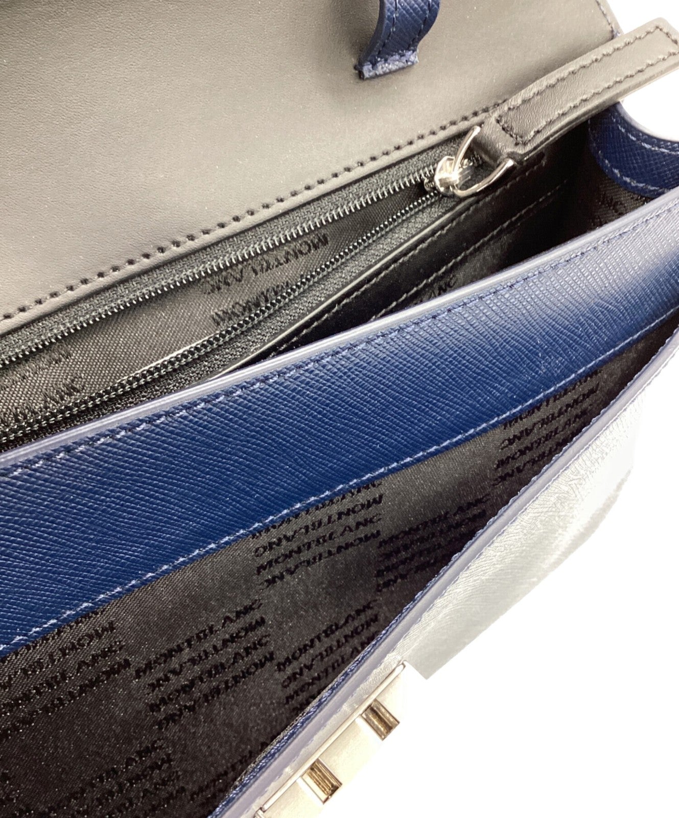Montblanc Clutch Bag Second Bag Navy Authentic