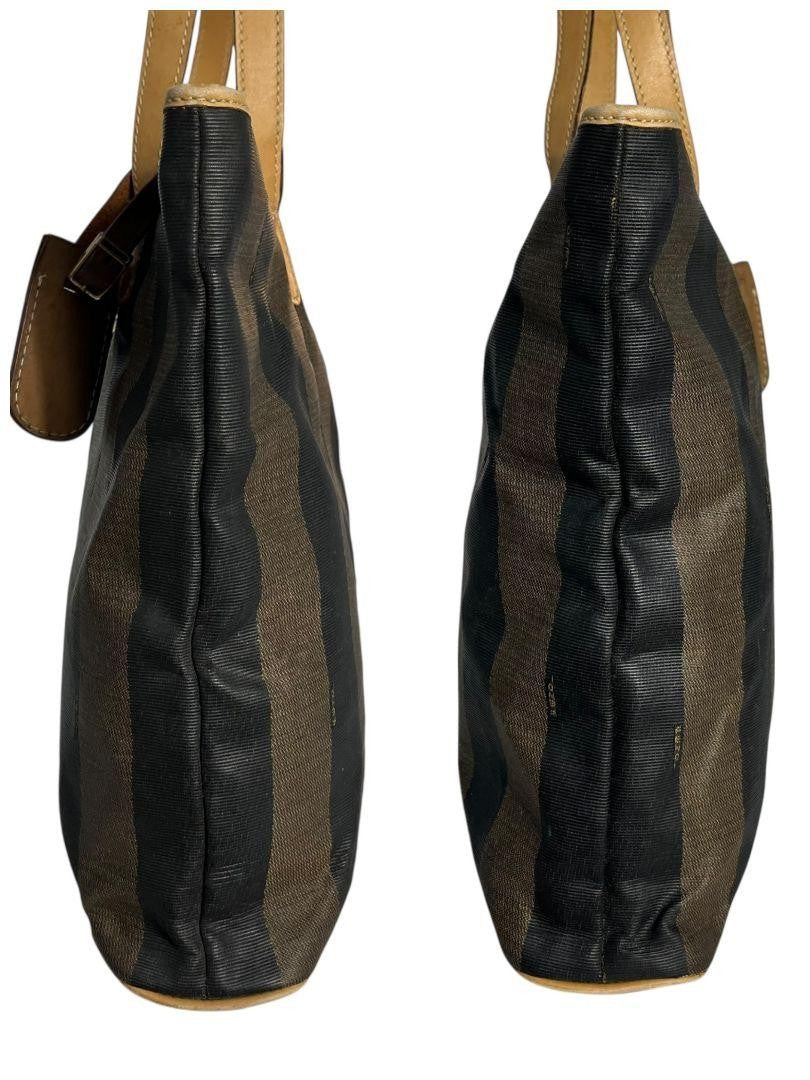 FENDI Hand Bag Tote Purse FF Pecan Authentic