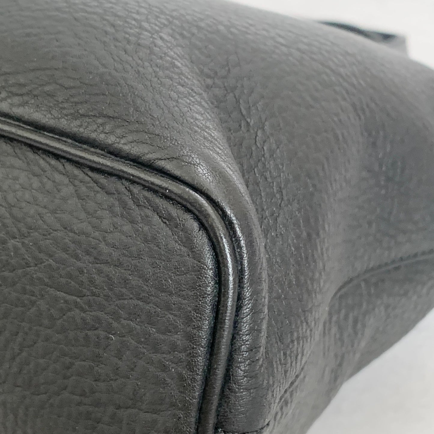 BURBERRY Bag Nova Check Hand Tote Purse Leather Black Gold Used Authentic