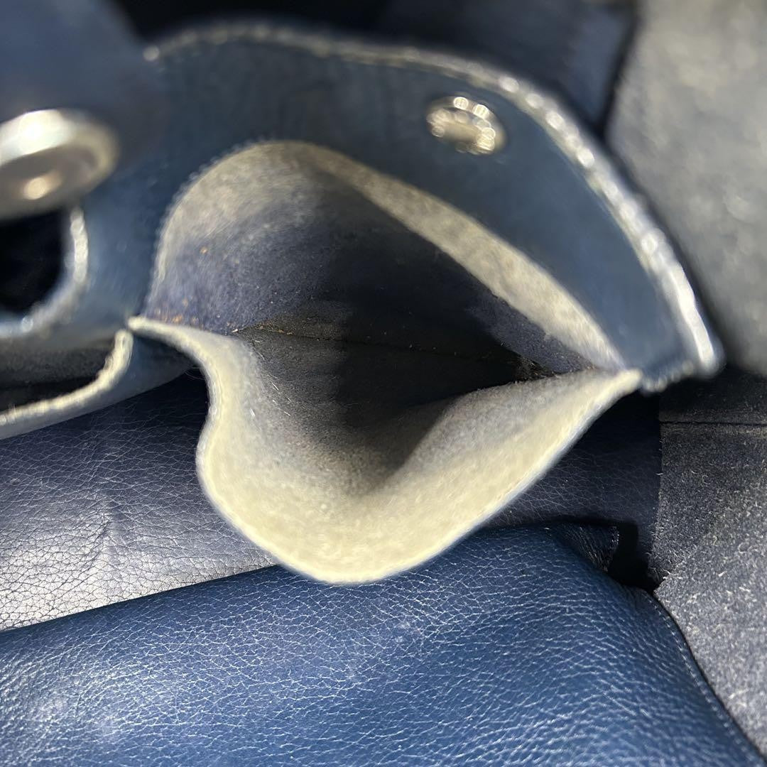 TOD'S Hand Bag Tote Purse 2way JOY Leather Navy Authentic