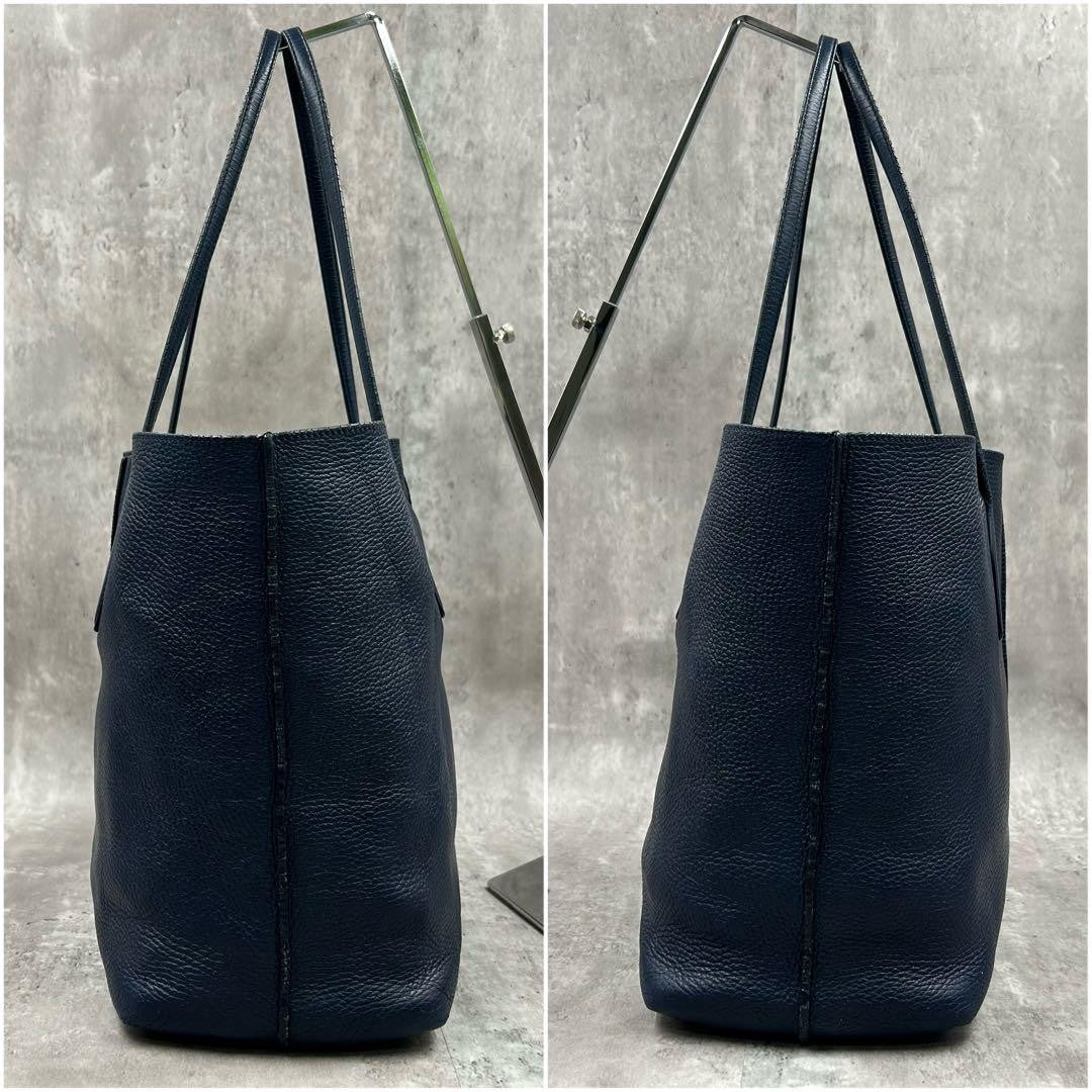 TOD'S Hand Bag Tote Purse 2way JOY Leather Navy Authentic