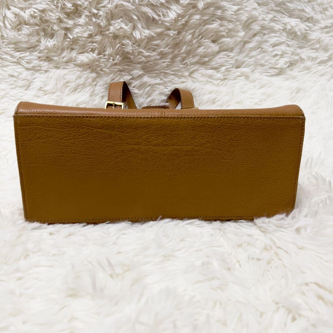 BURBERRY Hand Bag Tote Purse Nova Check Leather Light Brown Authentic