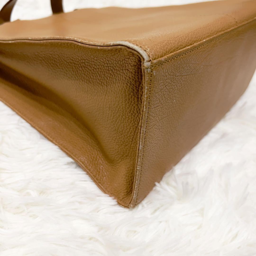 BURBERRY Hand Bag Tote Purse Nova Check Leather Light Brown Authentic