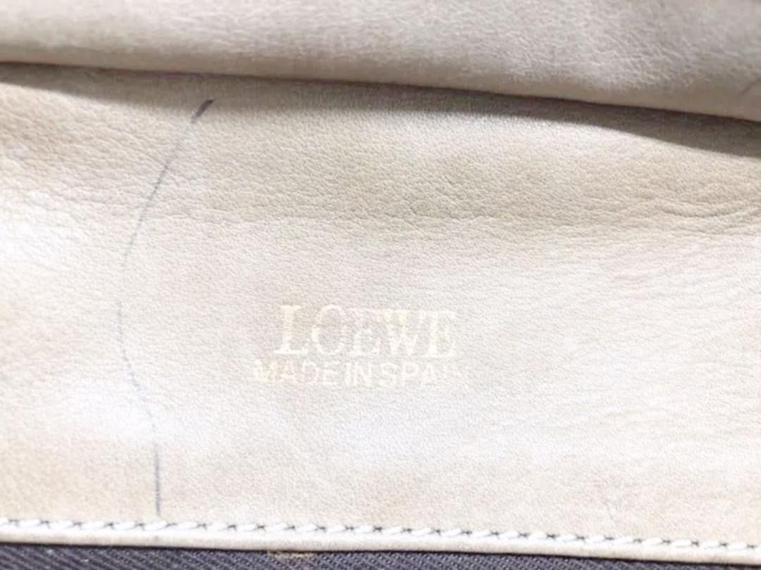LOEWE Bag Amazona Hand Tote Purse Anagram Leather Suede Beige Brown Authentic