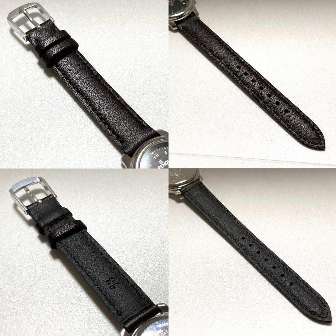 FENDI 210L Quartz Watch Wristwatch FF Logo Black Women's Authentic
