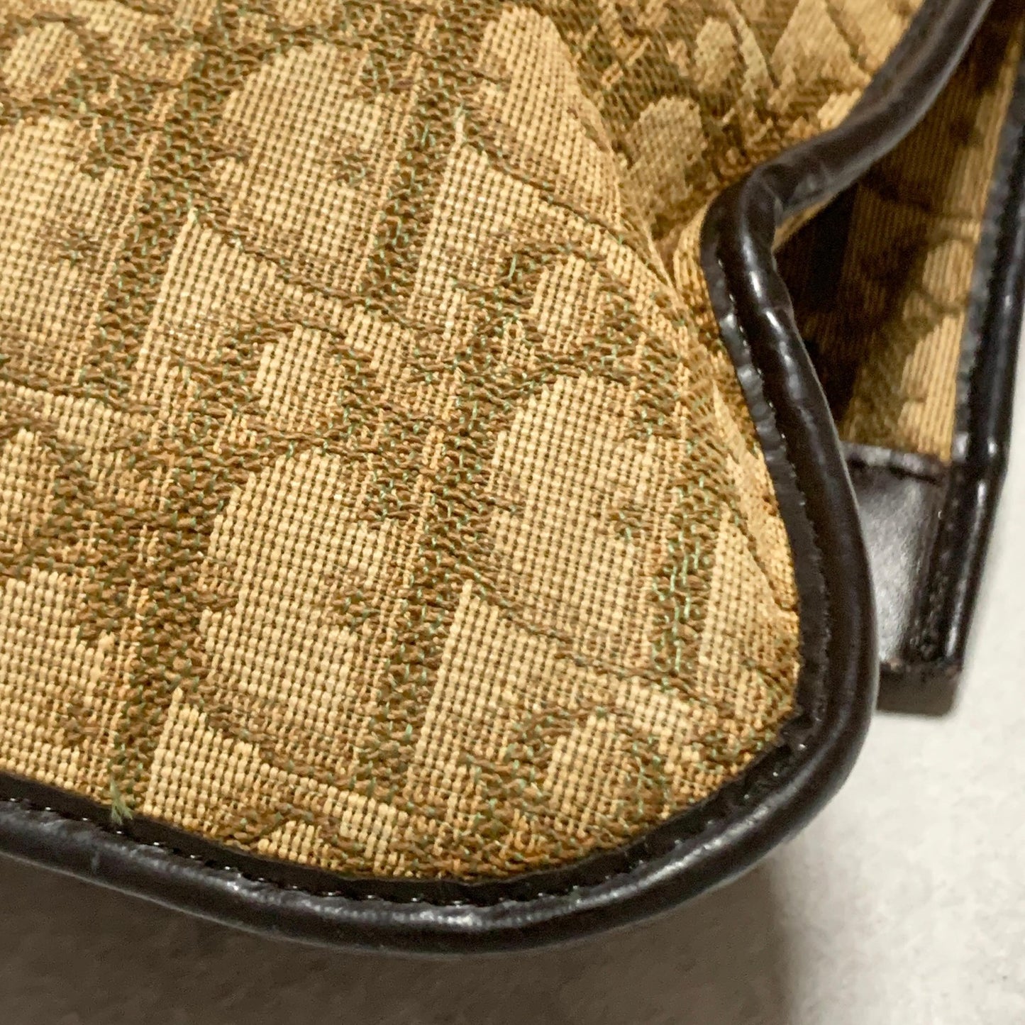 Christian Dior Trotter Clutch Bag CD Purse Handbag Canvas Brown Beige Auth Used
