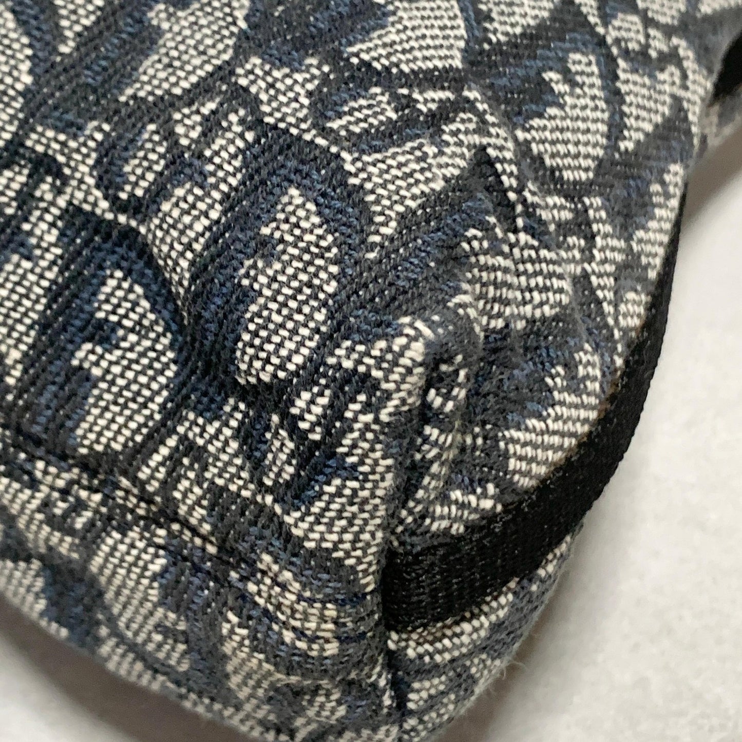 Christian Dior Pouch Trotter Accessory Pouch Purse Cosmetic Canvas Gray Auth