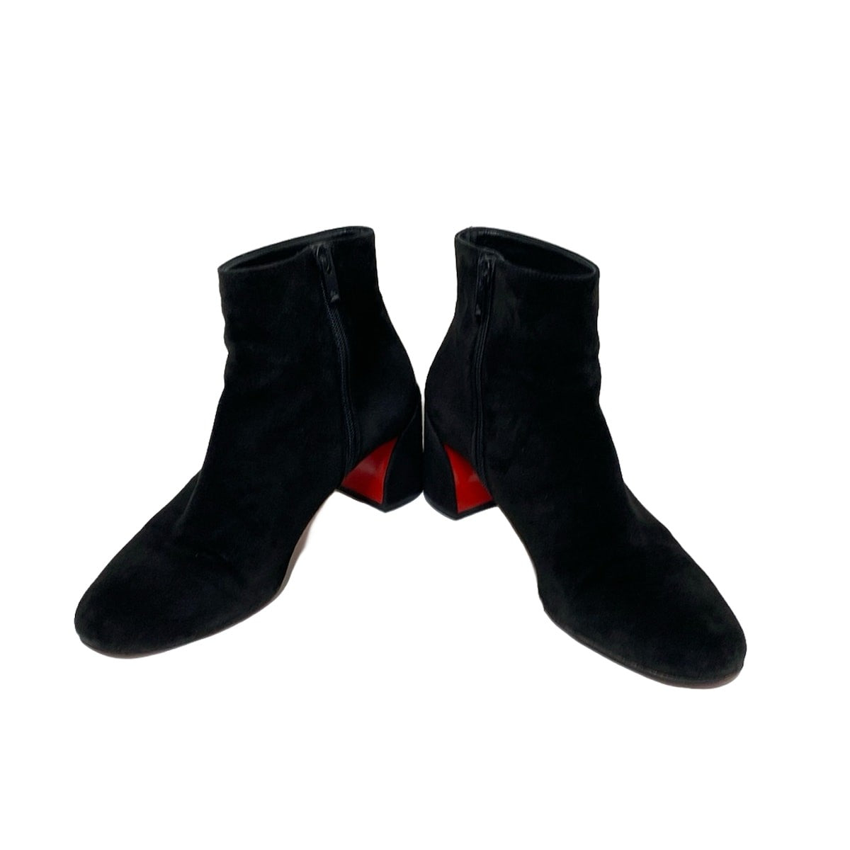 Christian Louboutin TURELA Short Boots Shoes EU 36 US 6 Suede Black Authentic