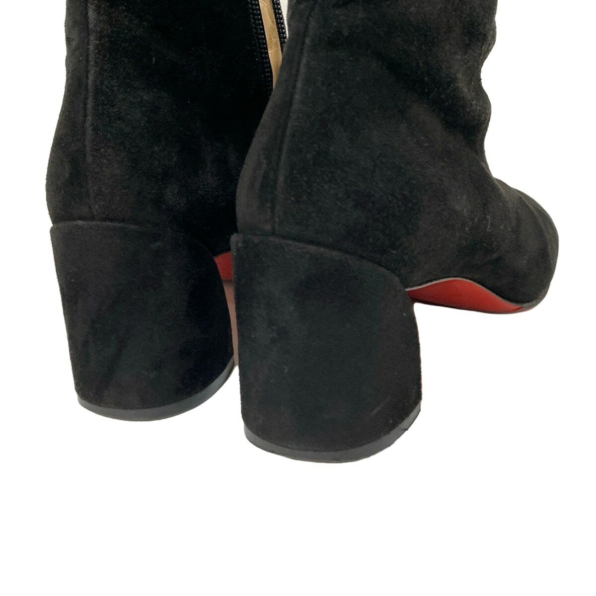 Christian Louboutin TURELA Short Boots Shoes EU 36 US 6 Suede Black Authentic