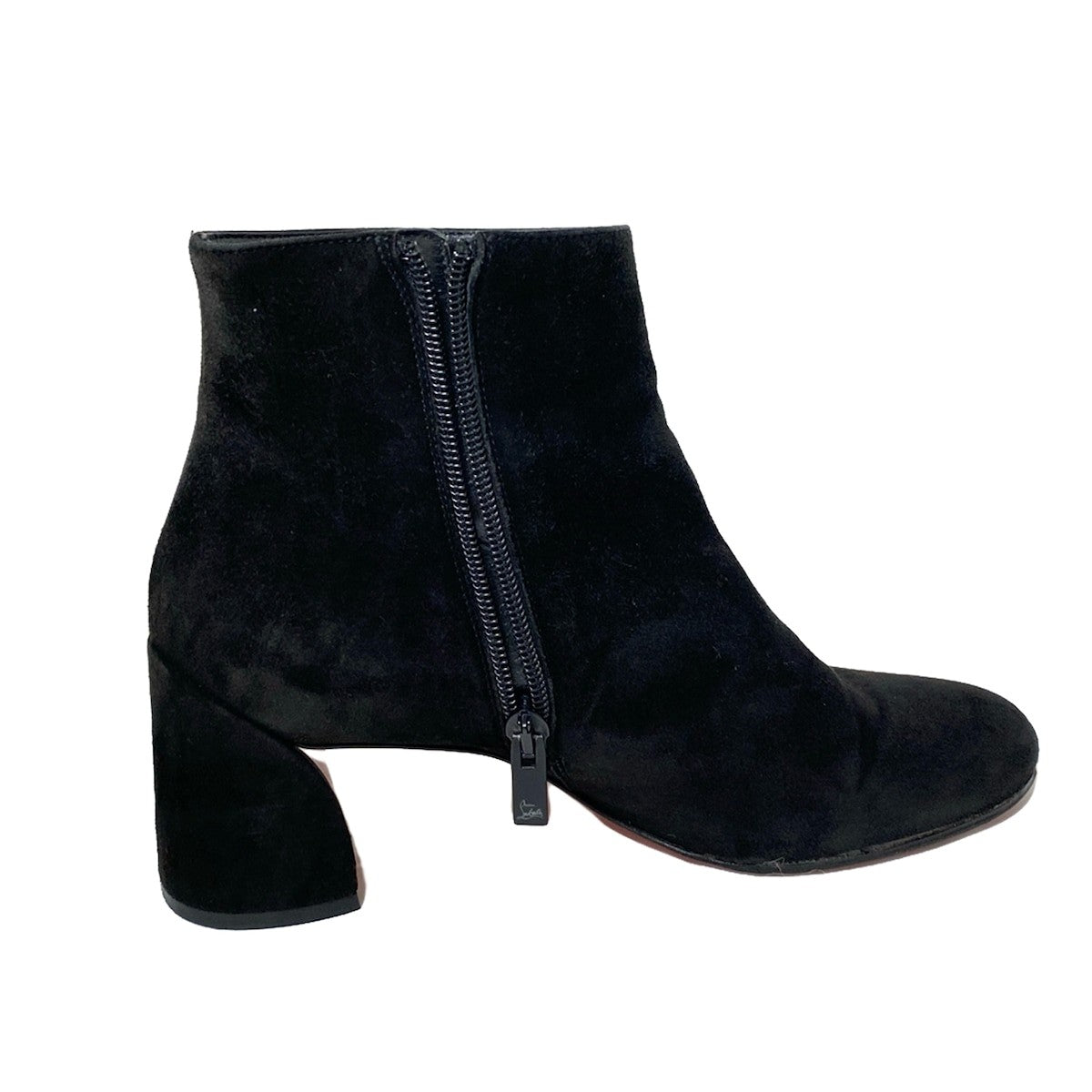 Christian Louboutin TURELA Short Boots Shoes EU 36 US 6 Suede Black Authentic