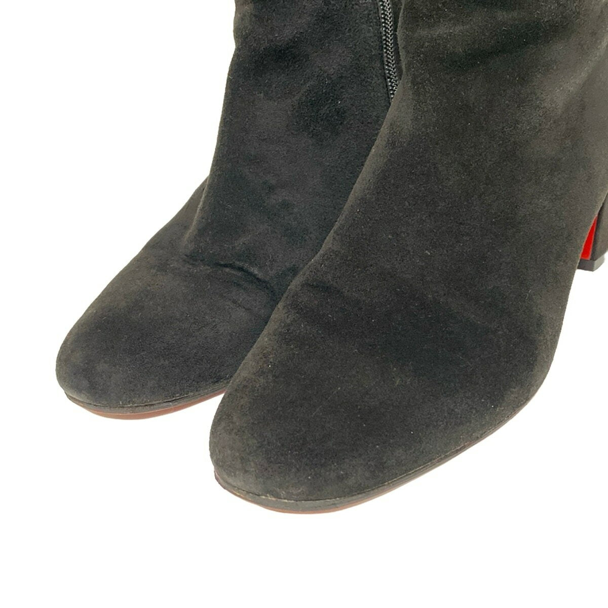 Christian Louboutin TURELA Short Boots Shoes EU 36 US 6 Suede Black Authentic