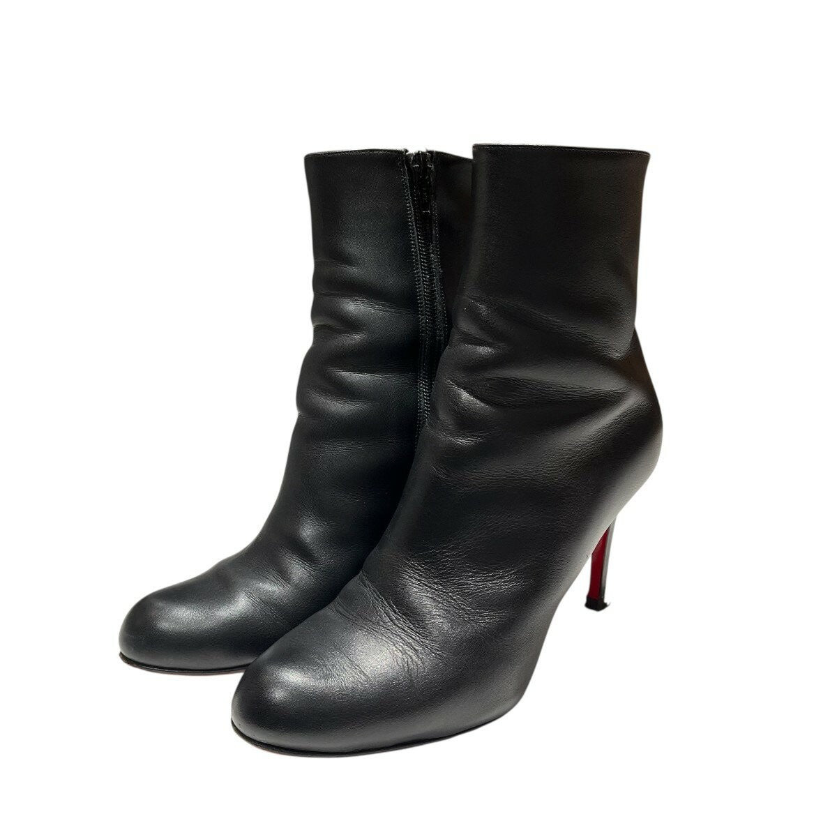 Christian Louboutin Short Boots Shoes EU 36.5 US 6.5 Black Authentic