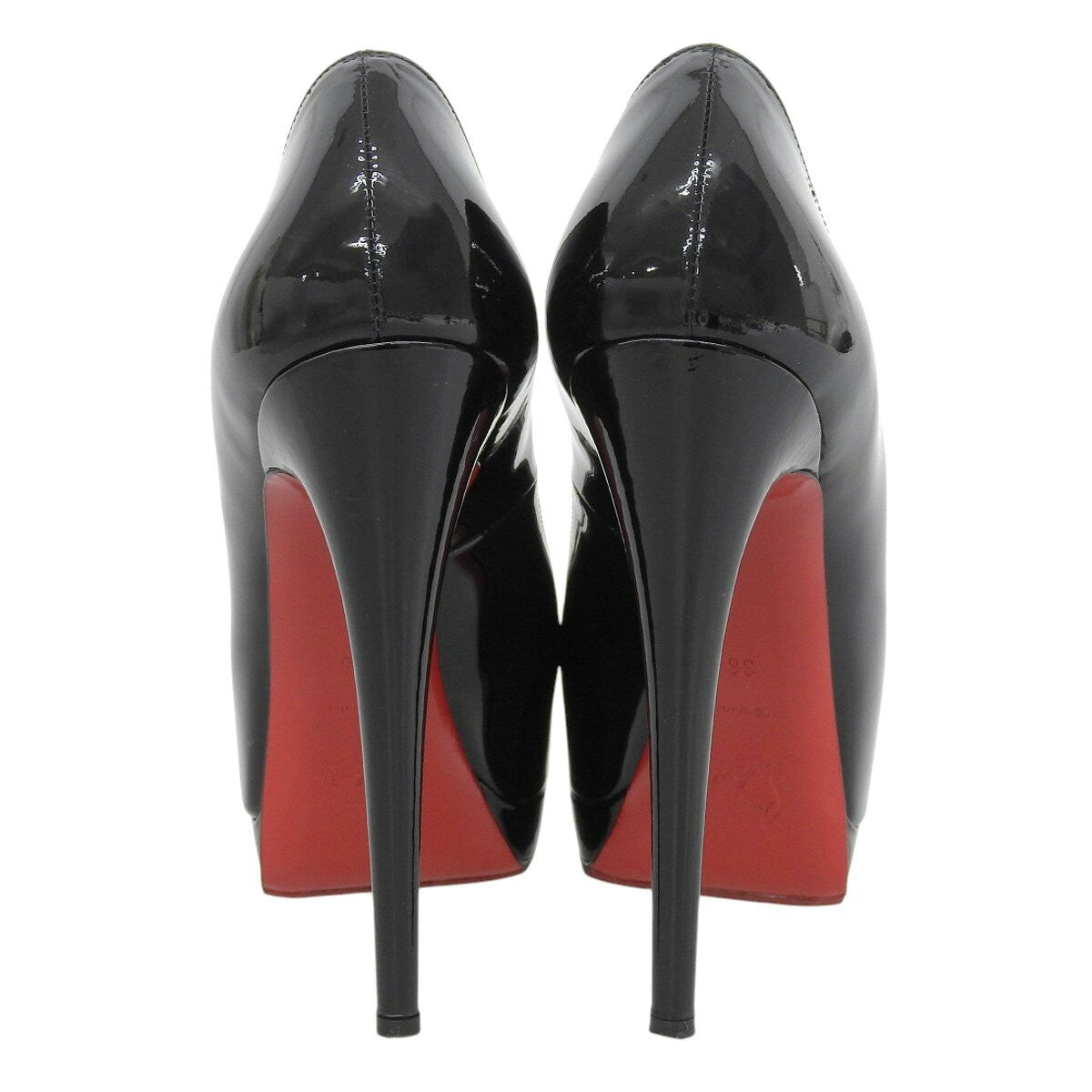 Christian Louboutin Shoes Pumps Heel Palais Royal EU 38 US 8 Black Authentic