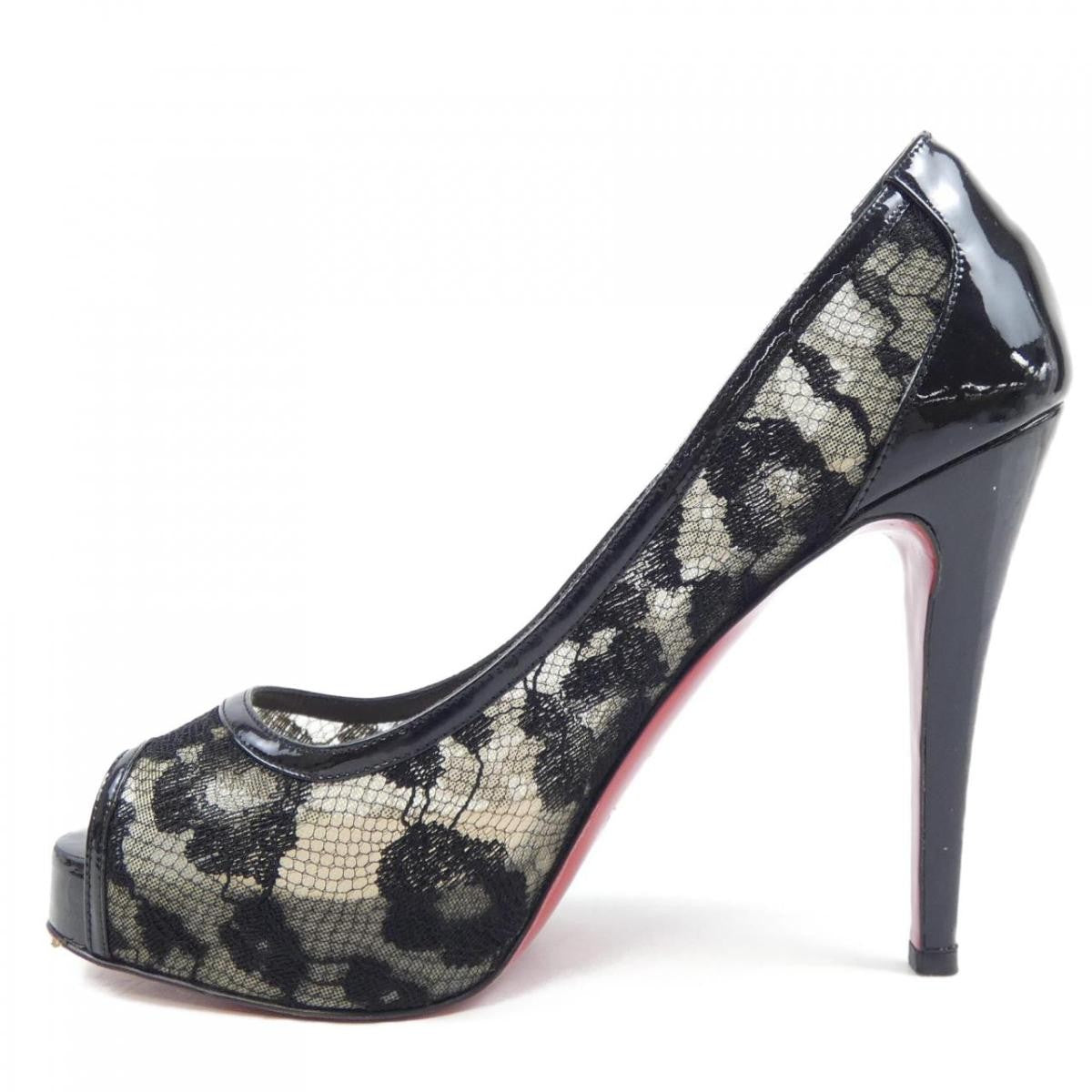 Christian Louboutin Shoes Pumps Heel EU 38 US 8 Black Authentic