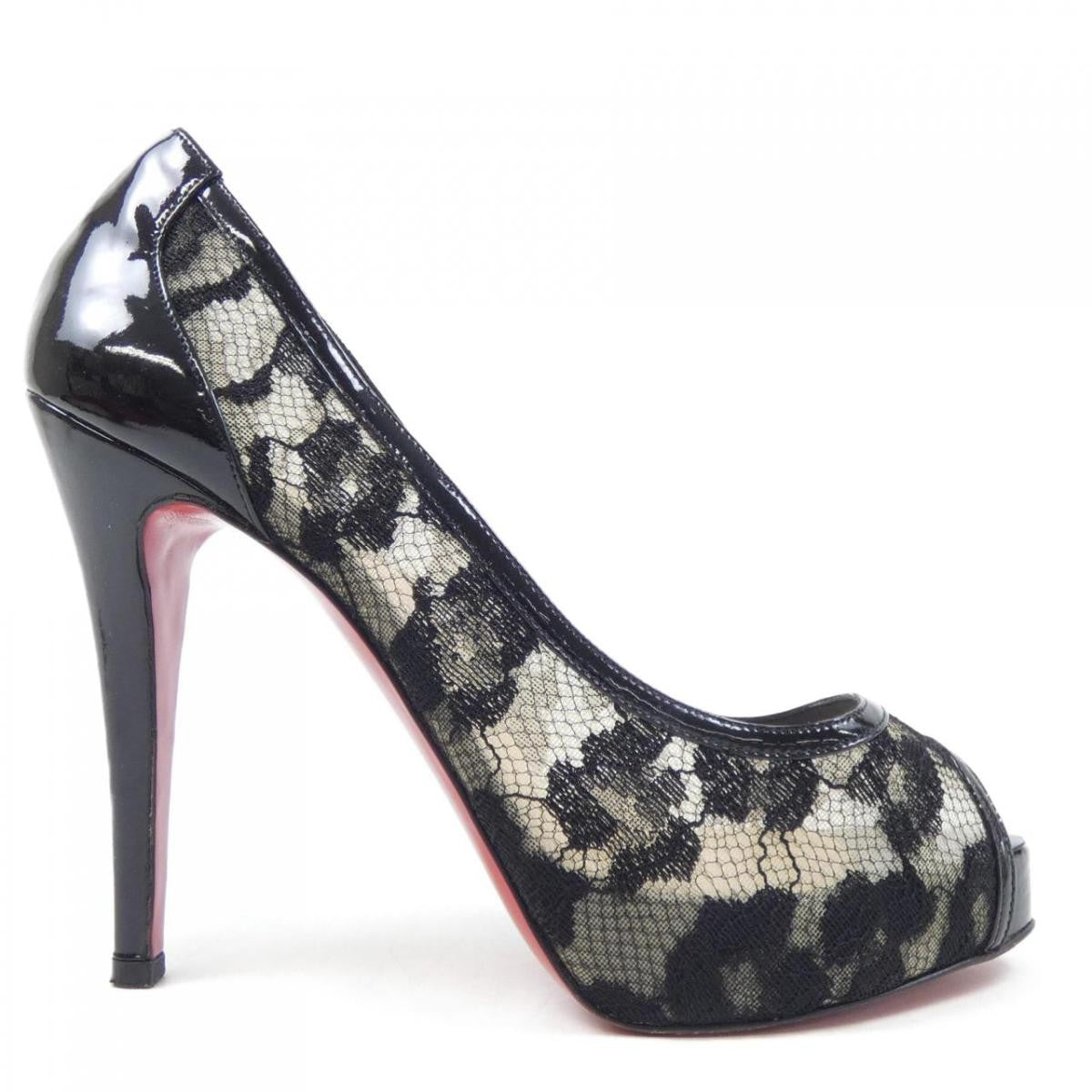 Christian Louboutin Shoes Pumps Heel EU 38 US 8 Black Authentic