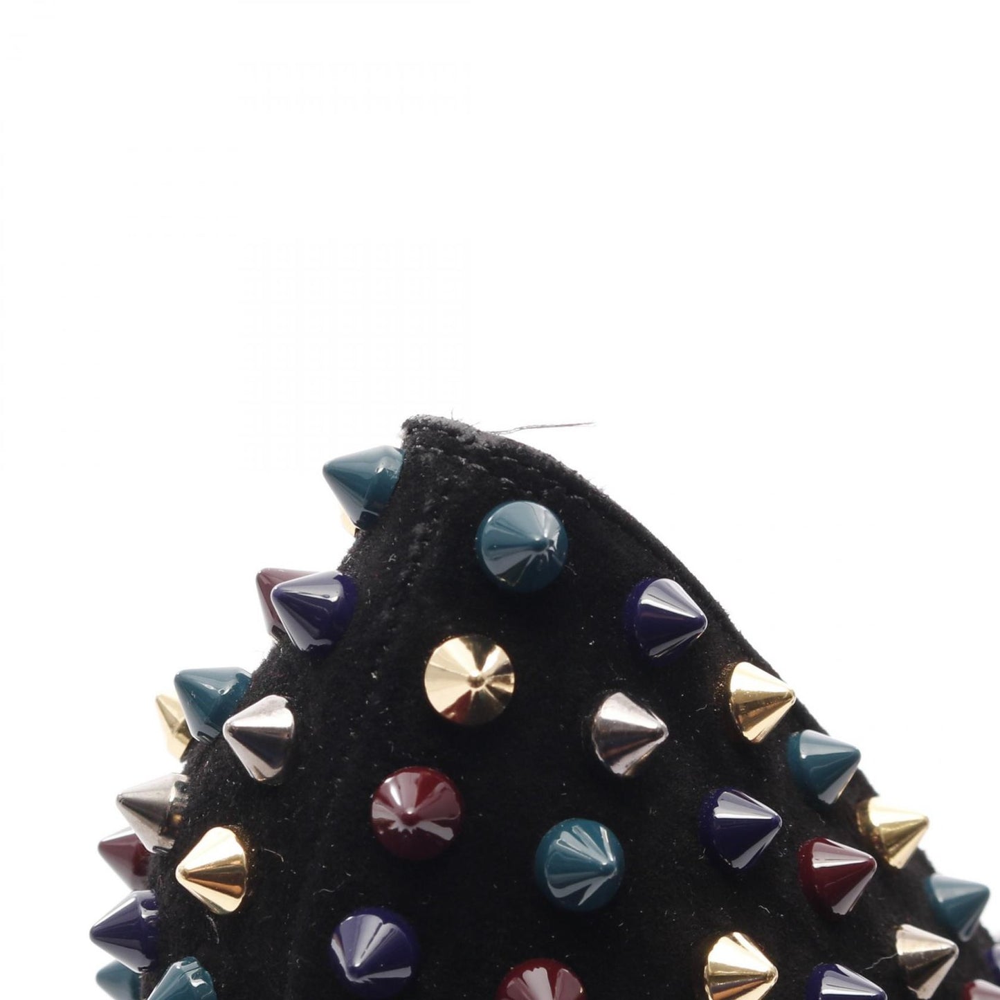 Christian Louboutin Shoes Pumps Heel EU 40 US 10 Suede Black Multicolor Auth