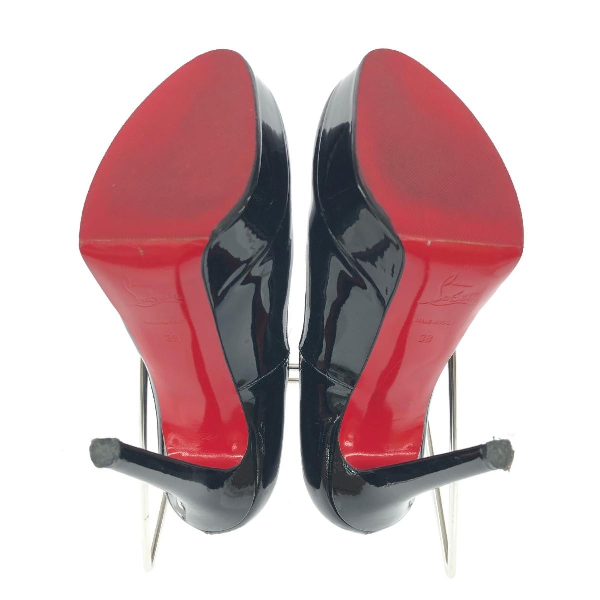 Christian Louboutin Shoes Pumps Heel EU 38 US 8 Black Authentic