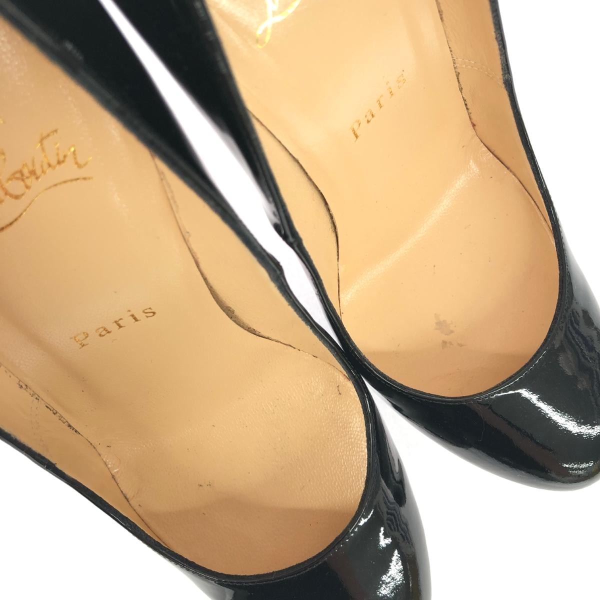 Christian Louboutin Shoes Pumps Heel EU 38 US 8 Black Authentic
