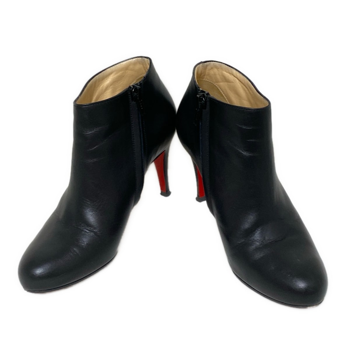 Christian Louboutin Boots Bootie Shoes EU 36 US 6 Leather Black Authentic