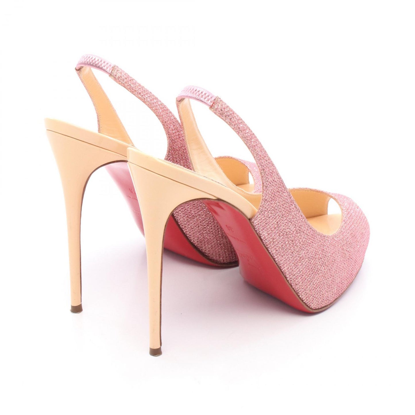 Christian Louboutin Shoes Pumps Heel EU 36 US 6 Leather Pink Authentic